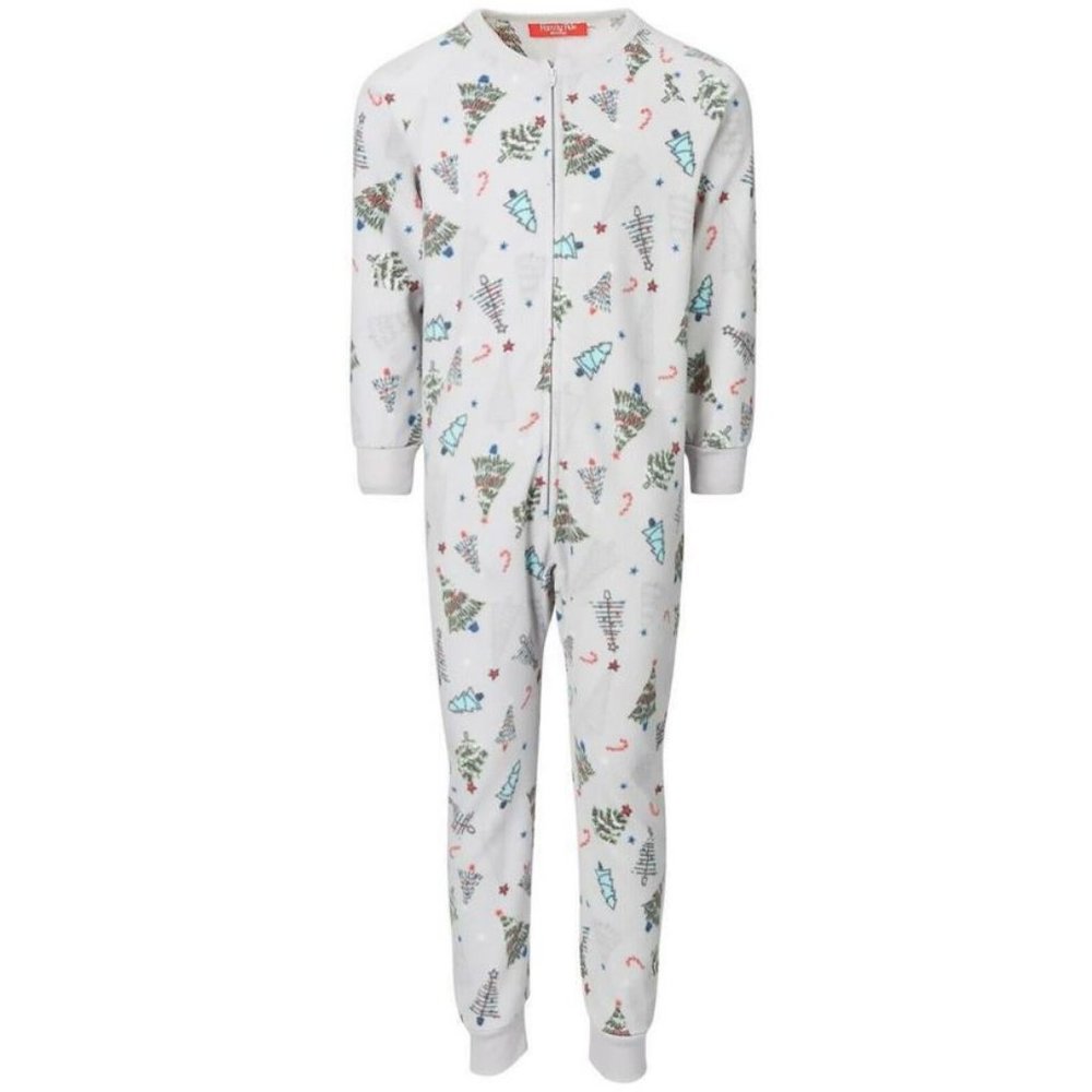 Family PJ's Toddler Festive Trees One Piece Pajama, 2T - 3T